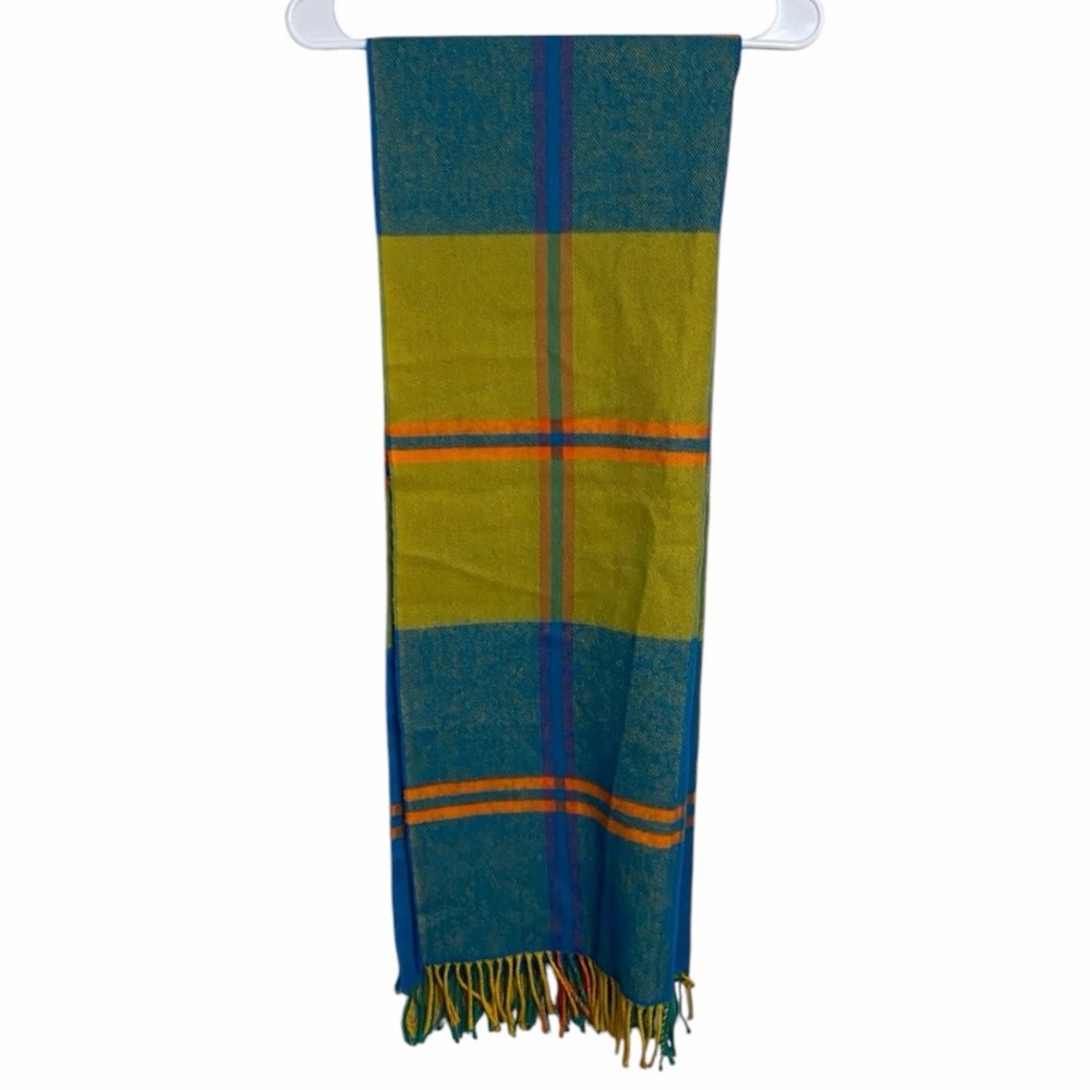 Echo Vibrant Multicolor Scarf with Fringe